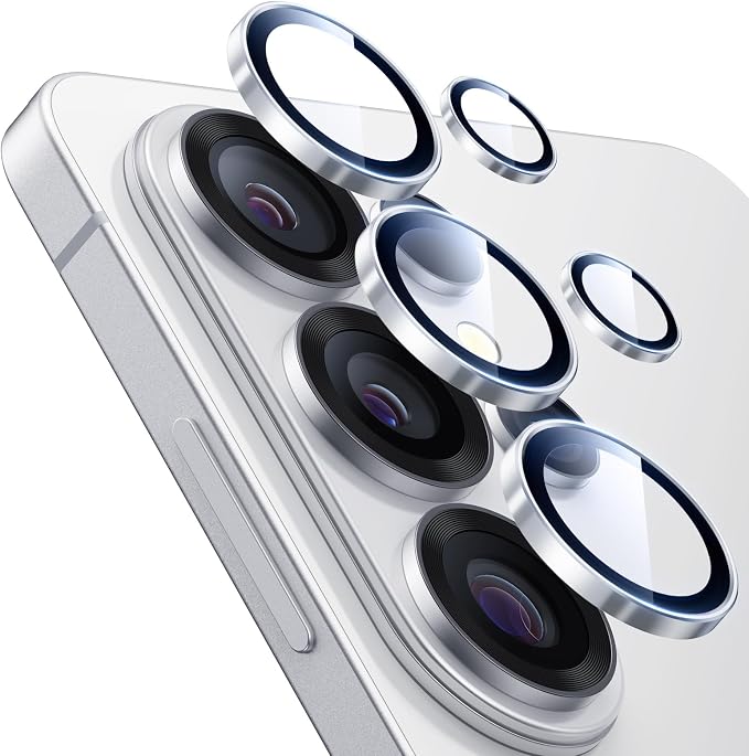 ESR for Samsung Galaxy S26 Ultra Camera Lens Protector, 1 Pack, Silver | Individual Camera Cover, 9H Tempered Glass, Original Camera Clarity, Scratch-Resistant, Case Friendly by Unknown