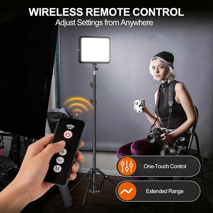 EMART 2-Pack LED Video Light Kit, 35W/3600lux Photography Lighting | 2800-7000K Dimmable Studio Lights with 11.5ft Power Cord, 46-73in Adjustable Tripod Stand for YouTube, TikTok, Recording - Image 7