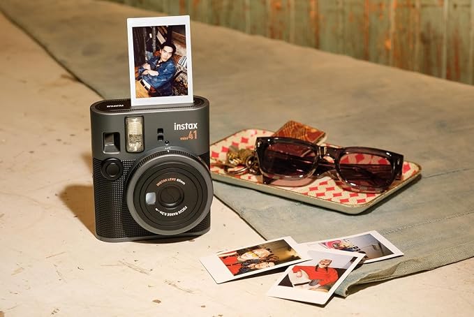 Fujifilm Instax Mini 41 Instant Camera Vintage Black. + Fujifilm Value Pack (40 Sheets) + Shutter Accessories Bundle, Includes Vintage Style Compatible Carrying Case, Black Photo Album 64 Pockets - Image 8