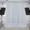 10 ft x 8 ft Wrinkle Free Silver Backdrop Curtain for Parties, Polyester Silver Grey Backdrop Drapes 2 Panels 5x8ft for Baby Shower Photoshoot Engagement Wedding Birthday Photography Background by Outpain