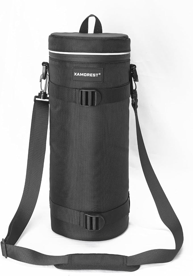 Camera Lens Case Bag for Photographyers, Zipper Waterproof Lens Protective Pouch Interior Size 6.29" x 15.35"(Nylon, Black) - Image 4