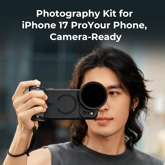SMALLRIG FilMov Photography Grip Kit w/Filter for iPhone 17 Pro, Ergonomic Grip with Shutter & Zoom, Built 3400mAh Battery Wireless Remote, Phone Creator Kit for Filmmaking, Selfie, YouTube - 6300 - Image 9