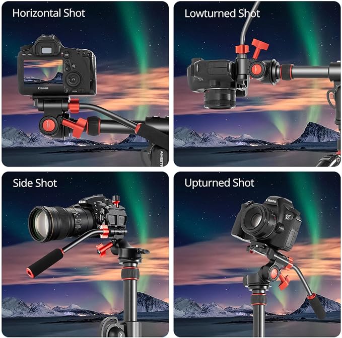 AMBITFUL 42" Tripod Extension Arm Heavy Duty Aluminum Horizontal Boom Arm | 18.9"-42" Adjustable Tripod Boom Arm with Sandbag,360° Rotatable Overhead Photography Arm for Camera, 22lbs Load Capacity - Image 6