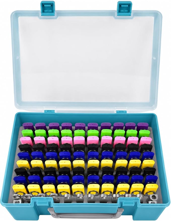 FULLCASE Flash Drive Case USB Memory Stick SD Card Storage Organizer- Holds 104pcs Thumb Drive Electronic Accessories Holder for Sandisk/for Samsung/for Inland/for PNY/for Netac (Aqua Blue) by FullcaseEasyLifeStorage