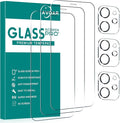 3+3 Pack Glass Screen Protector for iPhone 12 Mini, 5.4 Inch | Camera Lens Protector, HD Clear Tempered Glass Film, Anti-Scratch, Bubble Free, Case-friendly by AVOAR