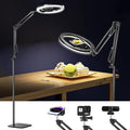 UBeesize 12" Ring Light Tripod for iPhone, 75" Tall Overhead Phone Mount | CRI95 Selfie Light with Stand and Remote, Overhead Camera Mount for Cooking, TikTok, YouTube, Photography by UBeesize
