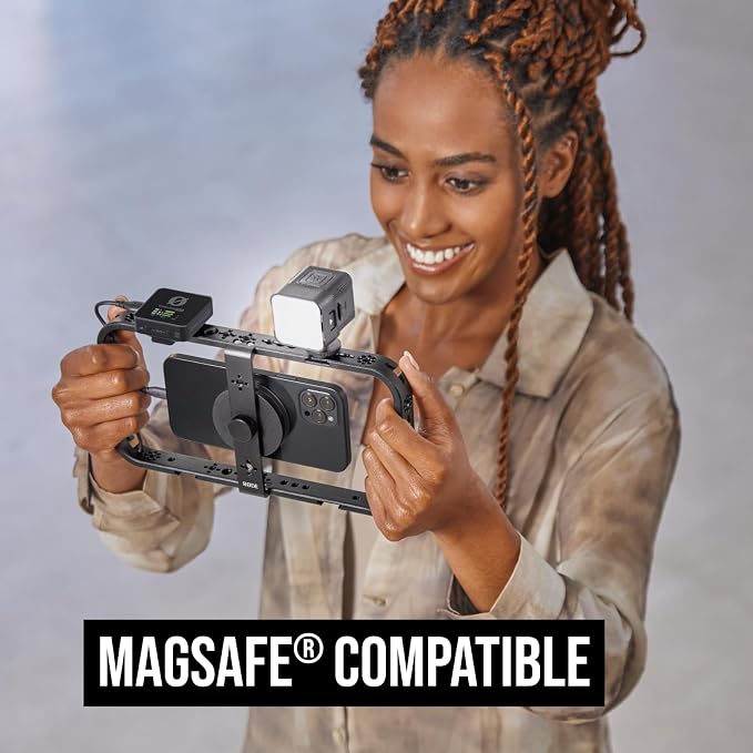 RØDE Phone Cage Magnetic Mobile Filmmaking Cage with 1/4-inch and 3/8-inch Threads and Cold Shoe Mounting Slots (MagSafe Compatible) | Aluminum cage with 5 cold shoe mounts and 33 threads for filmmaking, vlogging and mobile photography - Image 5