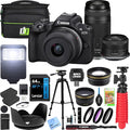 Canon EOS R50 Mirrorless Camera Body with 2 Lens Kit RF-S 18-45mm is STM and RF 75-300mm F4-5.6 Lens Bundle with Deco Gear Bag + 2 Battery +Tripod + Filters + Wide Angle & Telephoto Lenses & More by Unknown