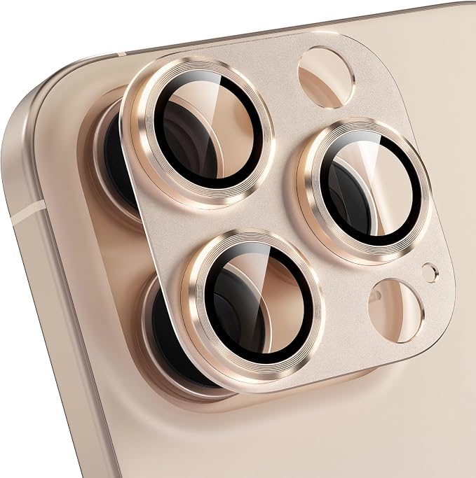 Choiche for iPhone 16 Pro/iPhone 16 Pro Max Camera Lens Protector | Full Camera Cover with 9H Tempered Glass Lens Screen Protector Metal Ring Decoration Accessories (Colorful) by Choiche
