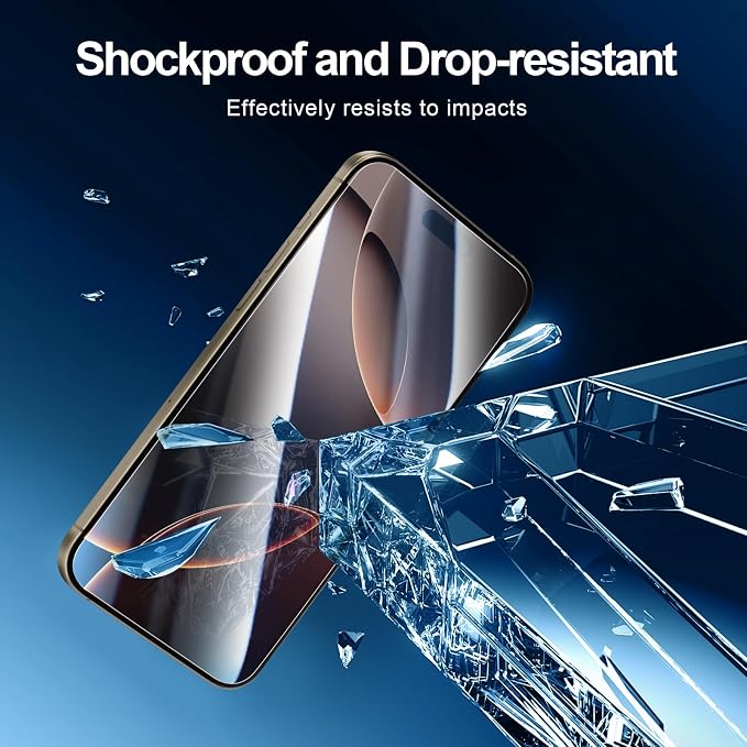 NEW'C 3x for iPhone 16 Pro Max Screen Protector (6.9 inches)+ 3x Camera Lens Protector, Sensor Protection, Case Friendly Tempered Glass Film + Dust Plug- Easy installation tool include - Image 6