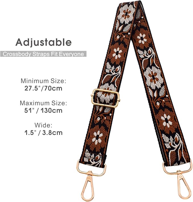 Replacement Purse Strap Shoulder Strap Adjustable Crossbody Strap for Women Crossbody Wide Shoulder Bag - Image 3