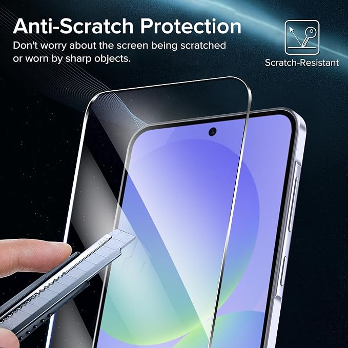 ivoler Screen Protector for Samsung Galaxy A37 5G Tempered Glass 2-Pack | with [Easy Installation Frame], Anti-Scratch Case Friendly Clear HD Film for Samsung Galaxy A37/A36 6.7 inch - Image 4