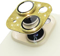 Compatible for iPhone 15/ iPhone 15 Plus/iPhone 14/ iPhone 14 Plus Camera Lens Protector GL-Plus Aluminium Alloy Ring 9H Tempered Glass Screen Camera Cover GL-Gold by KANOSAN