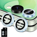 for Samsung Galaxy Z Flip 8 Camera Lens Protector, Individual Metal Ring Tempered Glass Lens Cover, [Strong Adsorption] Scratch Resistant Ultra-Thin HD Clear Lens Cover, 1 Set-Blue by Btscase