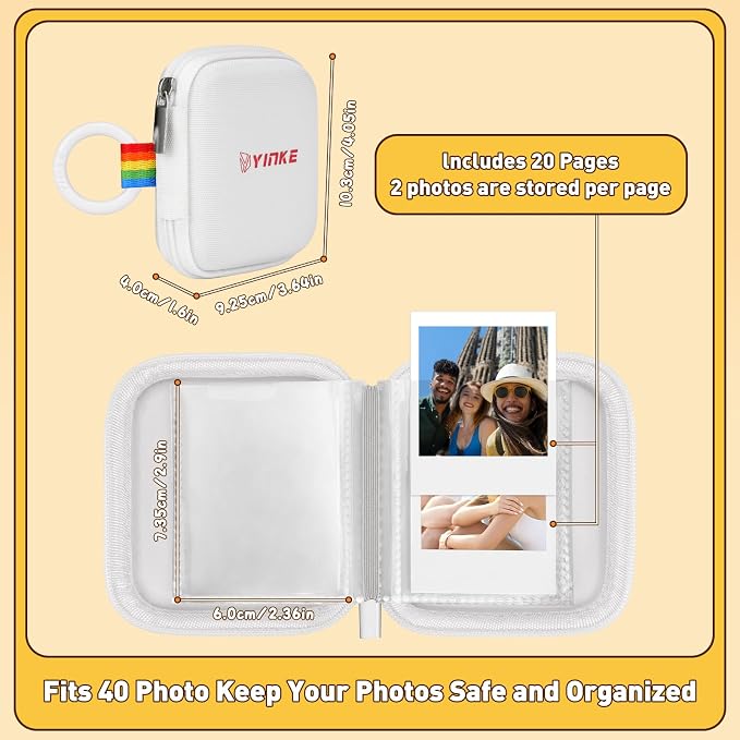 Pocket Photo Album for Polaroid Go Instant Mini Camera & Polaroid Go Film | Portable Travel Protective Case, Stores Up to 40 Photos, Compact Pocket Design - Image 3