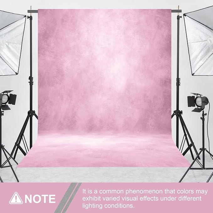 Abstract Photography Backdrop for Photoshoot 8x10ft,Light Pink,No Stand | Professional,Polyester Fabric,Roller Pocket on Top,Vintage Portrait Photo Props Booth Background,Photoshoot Studio - Image 2