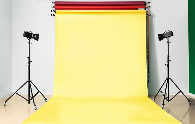 Denny Mfg Seamless Paper Backdrop for Photoshoot, Lemon Yellow, 86in x 36ft | Photography Backdrop, Matte Finish for Portraits, Product Photos and Video Shoots, with Free Roll Gaffer Tape (2 in x 13 ft) - Image 5