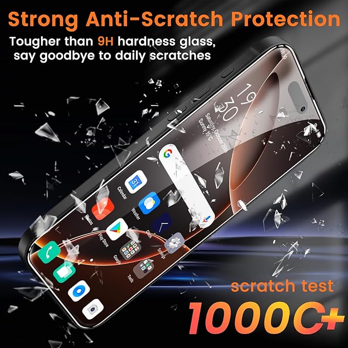 Lesakit 4+8 Pack Privacy Screen Protector for iPhone 16 Pro Max 6.9-Inch with 8 Pack Camera Lens Protector, Anti Spy Tempered Glass Film 9H Hardness Case Friendly - Image 4