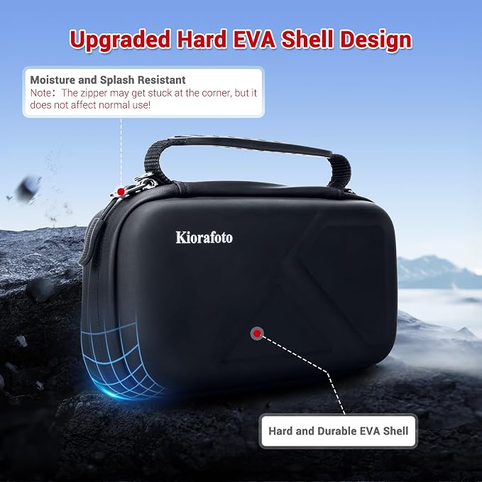 EVA PU Micro SD Card Case with 60 Individual Plastic TF Card Holders - Water-Resistant, Anti-Shock Carrying Organizer with Handle & Label - Image 7