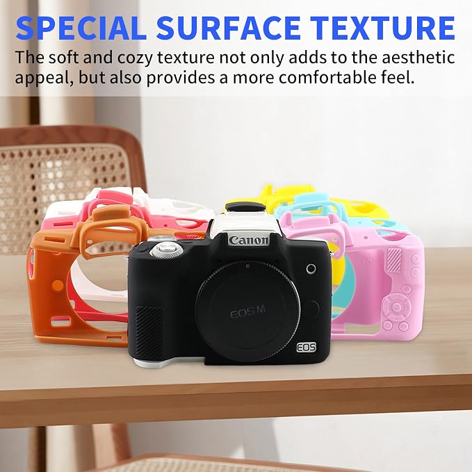 Easy Hood Camera Case for Canon EOS M50/M50 Mark II Digital Camera Rose | Soft Silicone Case Cover, Anti-Scratch, Dustproof, Shockproof, Slim Fit, Lightweight, Easy to Install, Easy to Clean - Image 7