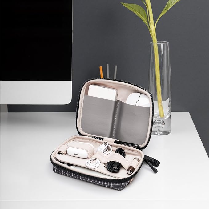 SIMTOP Electronics Organizer Cord Organizer Travel, Small Tech Bag for Cords, Chargers, Power Bank, Earbuds – Portable Cable Pouch for Office, Business Trip, Commute – Water & Scratch-Resistant - Image 7