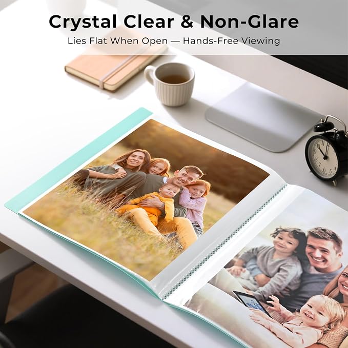 XRUNMIX Art Portfolio 8.5X 11 Inch, 40 Pockets (80 Pages Capacity) Letter Size Display Book with Clear Sheet Protectors, Presentation Folder for Artwork/Documents/Photos - Image 4