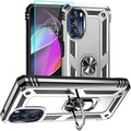 for Moto G 5G 2022 Case, Motorola Moto G 5G Case with HD Screen Protector, [Military Grade 16ft. Drop Tested] Ring Shockproof Protective Phone Case for Motorola G 5G 2022,Sliver by Aozuoton