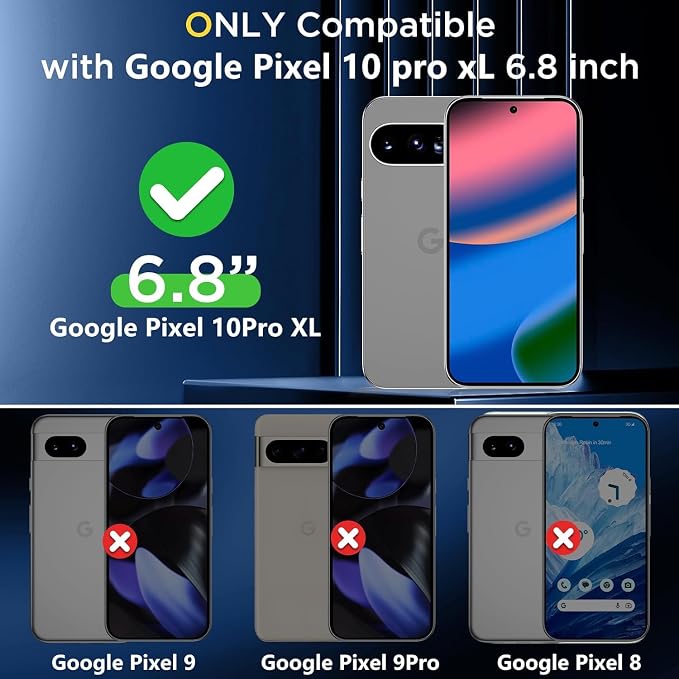 Case for Google Pixel 10 Pro XL/Pixel 9 Pro XL, with 3 Pcs Tempered Glass Screen Protector Built in Ring Stand Kickstand + Camera Cover, Hard PC Soft TPU Defender Full Body Protective Case -Pink/Green - Image 2