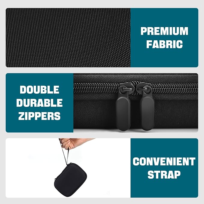 Hard Camera Case for Sony ZV-1/ ZV-1F/ ZV-1 II Digital Vlog Camera, Black | Protective Carrying Bag, Shockproof EVA Shell, Accessory Storage Zip Pocket, Compact Portable, Travel & Photography Use - Image 5