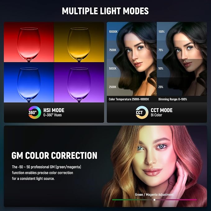 NEEWER 18 Inch RGB LED Ring Light APP Control with Tripod Stand and Phone HolderCompatible with iPhone for Selfie Makeup Lash Studio Streaming Video Recording Lighting, 42W Ringlight Dimmable,RGB18 II - Image 3