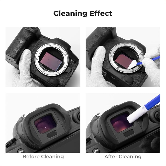 K&F CONCEPT 24mm Full Frame Sensor Cleaning Kits, with 20ml Sensor Cleaner | Sensor SwabsX5, Vacuum Sealed, Gentle Cleaner, Multi-Device Use, Precision Cleaning,for Nikon Sony Canon Camera Clean,MA01 - Image 8