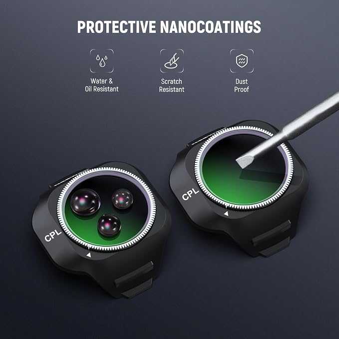 NEEWER CPL Filter Compatible with DJI Mini 5 Pro Drone, Snap On Adjustable Circular Polarizing Polarizer Lens Filter Multicoated Optical Glass Aerial Photography Accessories - Image 6