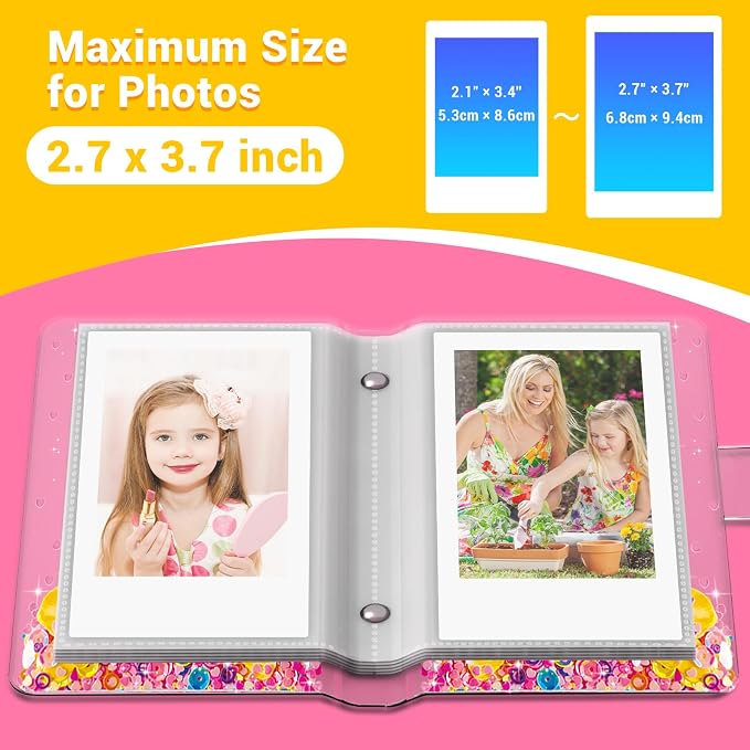 Small Photo Album 2x3 for Instax Mini Series Instant Film, 3 Inch Mini Photo Album for Polaroid Snap, Gift for 3~10 Year Old Girl, Stocking Stuffers (Holds 60 Photos) - Image 4