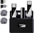 Pro Wireless Lavalier Lapel Microphone System for iPhone Android Phone PC Laptop with USB C/Lightning, 48KHz 24Bit, 30H Battery, Reverb, Noise Cancelling for Video Recording Podcast Stream Vlog by ZERFUN