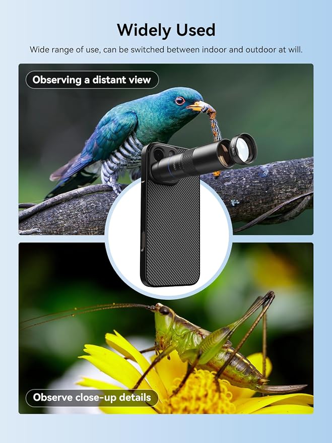 MIAO LAB 10X Telephoto + 200mm Macro Lens for iPhone 16 Pro Max, 2-in-1 Telephoto & Macro with 17mm Thread Interface & Dedicated Case – Perfect for Concerts, Travel, and Outdoor Exploration - Image 6