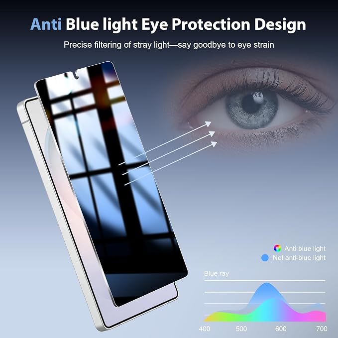 WILLONE 3 Pack for Samsung Galaxy S26 Ultra Privacy Screen Protector | With Installation Frame, Anti Spy Private Tempered Glass, Fingerprint Unlock, HD Clear, Phone Case Fit - Image 6