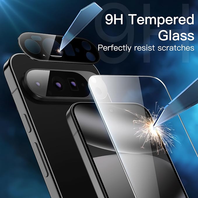 JETech Screen Protector for Google Pixel 10 Pro, 2+2 Pack | with Camera Lens Protector, HD Clear Tempered Glass, Anti-Scratch Protection, Easy Installation Tool - Image 4