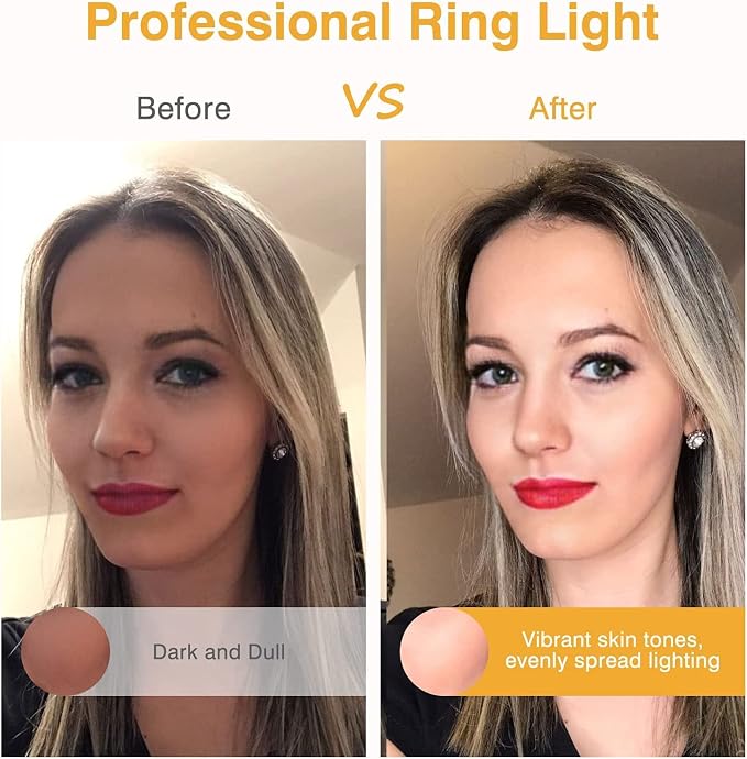 Clip on Ring Light, Kimwood Rechargeable 60 LED Selfie Ring Light for Phone, Laptop, Tablet (3 Models, 5 Level Brightness) - Image 2