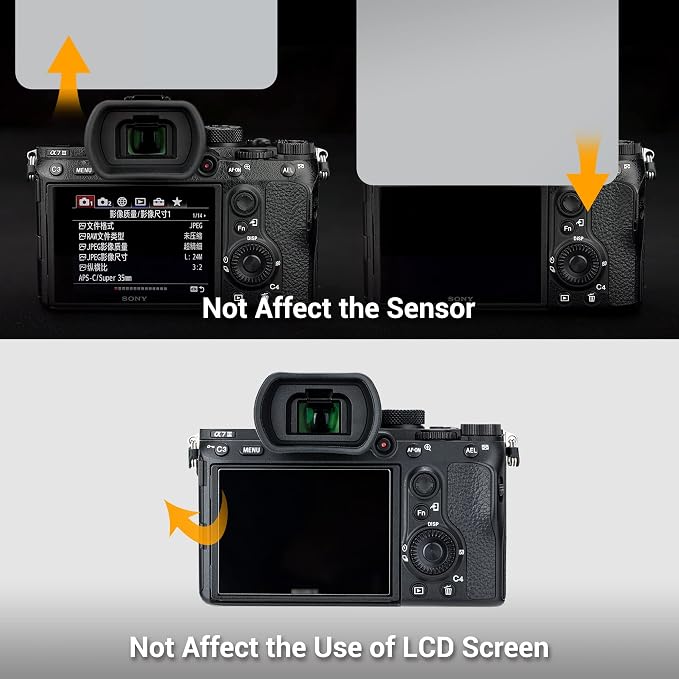 Extended Replaces Sony FDA-EP18 FDA-EP16 FDA-EP15 Eyecup Eyepiece | Soft Silicon,Camera Eye Cup Viewfinder Eyeshade,for Sony A7RIV A7RIII A7III A7SII A7RII A7II A7S A7R A7 A9II A9 A58 A99II - Image 5