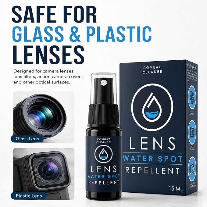 Combat Cleaner Camera Lens Cleaner with Microfiber Cloth, Camera Care Kit | Water Spot Repellent Camera Lens and Optical Cleaning Solution for Coated Lenses, Binoculars, Scopes, Camera, Glasses, Screen - Image 8
