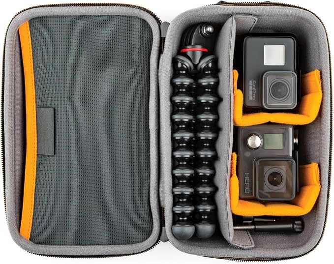 Lowepro Hardside CS 60 Case for Small Drone, Mirrorless Cameras or 2 Action Cameras, 1-2 Lenses, Accessories, 14.00 x 8.51 x 22.71 cm, Black - Image 7