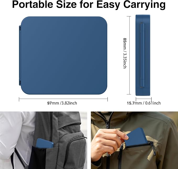 HEIYING Memory SD Card Holder with 24 Card Slots for Micro SD Cards | 12 SD + 12 Micro SD Slots, Magnetic Closure, Compact Portable Storage case with Soft Silicone Interior for Card Protection - Image 6