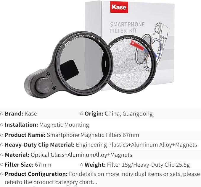 Kase Magnetic CPL Phone Lens Filter for iPhone & Android, 67mm Clip-On Camera Filter for Photography & Video - Image 9