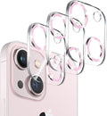 3 Pack Dengduoduo Tempered Glass Camera Lens Protector for iPhone 13 6.1" & iPhone 13 Mini 5.4", Bling Glitter Sparkle Ultra HD, 9H Hardness, Anti-Scratch, Case Friendly, Easy to Install [No Affect on Night Shots] by Dengduoduo