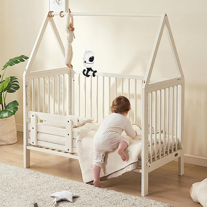 wochel Tripod Baby Monitor Mount for HelloBaby HB65/HB40/ HB6550/ HB6148/ HB6560/HB66/HB6339/HB6550 Pro, ANMEATE SM935E, Flexible Baby Camera Mount Attach Your Camera Wherever You Want (Black) - Image 3
