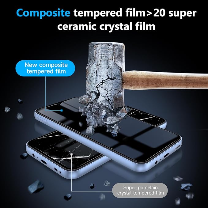 Samsung Galaxy A15 5G Screen Protector & Camera Lens Protector | 2+2 Pack, Upgraded 9H Tempered Glass HD, Fingerprint Unlock, Anti-Scratch, Touch Sensitive, Bubble Free, Case Friendly - Image 2