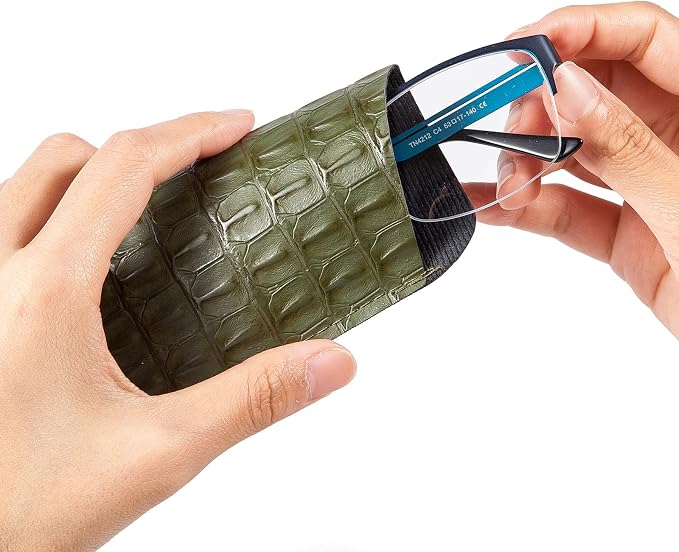 TRIUMPH VISION 3 Pack Reading Glasses Pouch Soft Case Eyeglass Sleeve Slim | Alternative to Bulky Case in bag, Lightweight Lined Padded Protect Optical lens Slip in, Cute Pattern Portable for Daily Use - Image 4