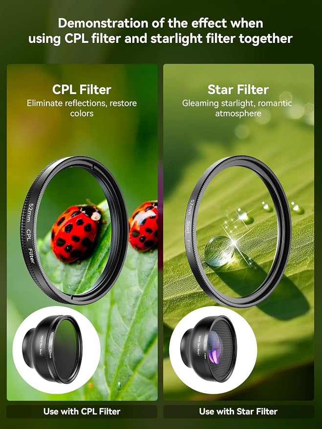 MIAO LAB 100 Ultra Macro Lens + 52mm CPL Filter & Star Filter - Macro Lens for iPhone, Android Phone | Professional Macro Photography of Flowers, Iinsects, Jewelry, Food Details and Small Objects - Image 6