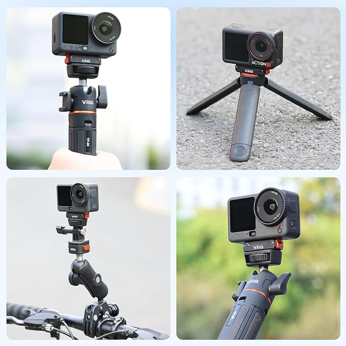 VRIG Magnetic Quick Release Adapter Mount for DJI Osmo Action 6,Action 5Pro,Action 4,Action 3,Osmo Nano,Osmo 360,Quick Release Extension Base with 1/4" Screw Hole for Tripod,Selfie Sticks - Image 7