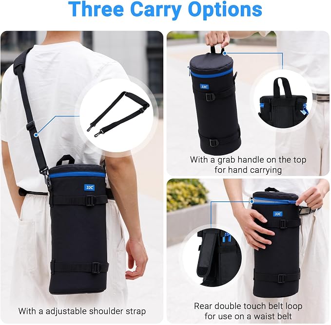 JJC Extra Large Camera Lens Case Bag for Canon RF 200-800mm Below 5.5x14.6 | Thick Camera Lens Case for Nikon 180-600mm/600mm F6.3,for Sony FE 200-600mm F5.6-6.3 Zoom 400-800mm F6.3-8 G & Teleconverte - Image 3